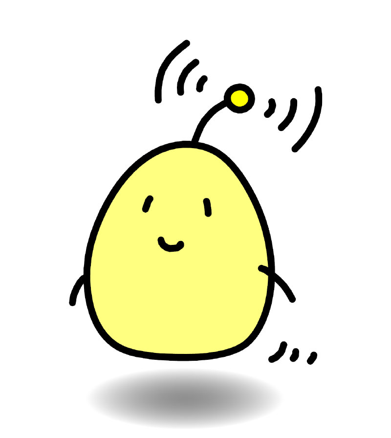 The Isty mascot character: a yellow egg-shaped robot with an antenna