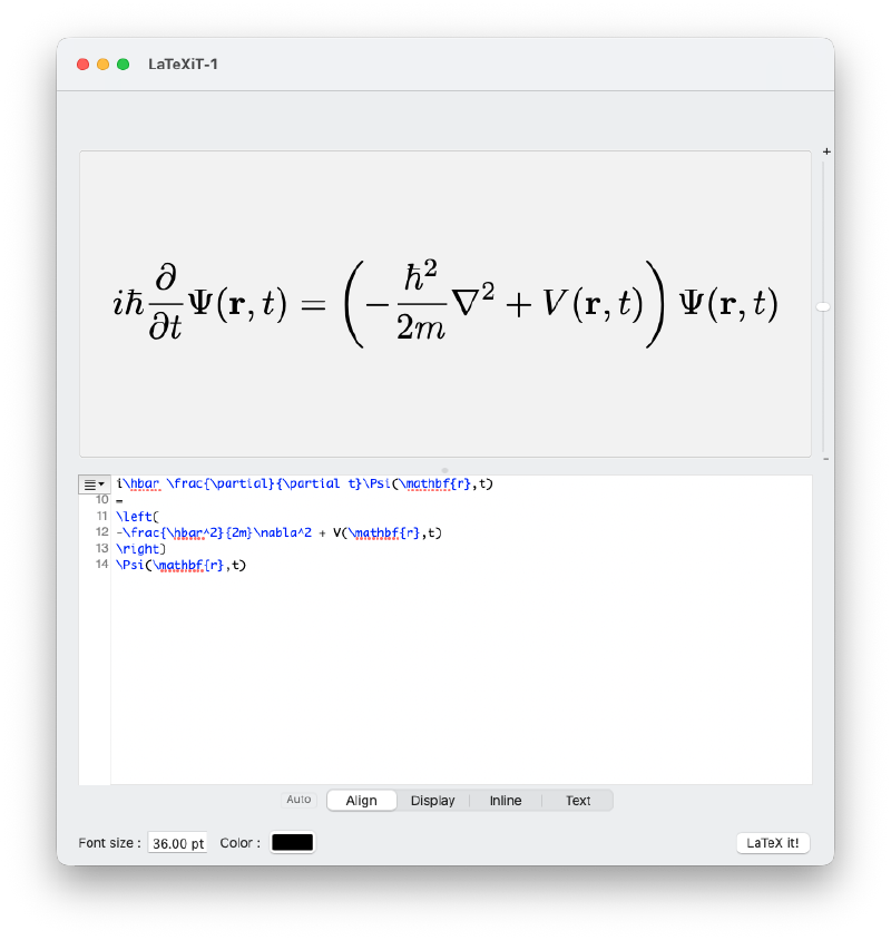 LaTeXiT rendering an equation while using a Dockerized LaTeX environment